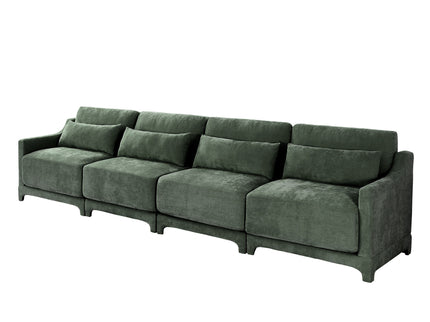 Elegant Sofa With Ergonomic Design And Lumbar Pillows