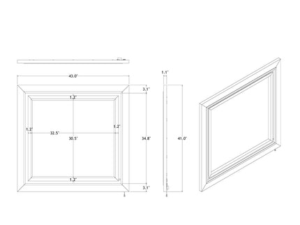 Skye - Marble Mirror - White