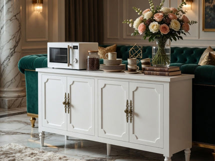 Vintage Buffet Cabinet With Adjustable Shelves