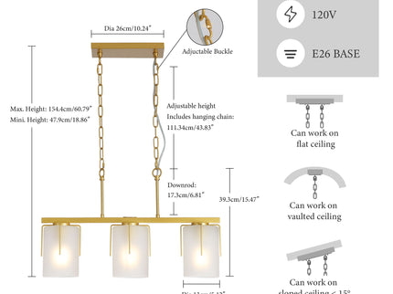 Adjustable Cylindrical Pendant Light
