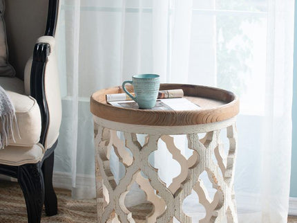 Stylish Rustic Round Wooden Table