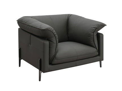 Tadi - Top Grain Leather Chair - Black