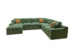 Dark Green / 5 Seater U-Shaped Sectional Sofa