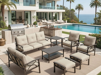 Patio Furniture Set & Coffee Table For Backyard