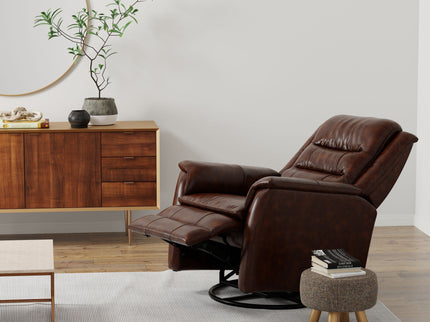 Swivel Recliner With Manual Adjustable Footrest