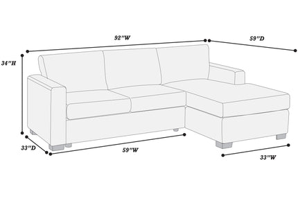 Modern L-Shaped Sectional Sofa