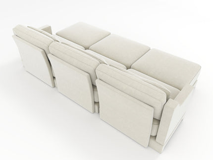 Stylish Sofa With Ottoman And Lumbar Pillows, Ergonomic Design