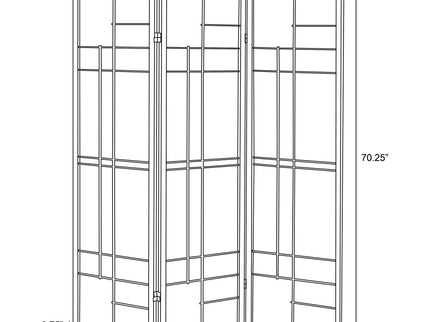 Colby - 3-Panel Folding Floor Screen - Brown / White