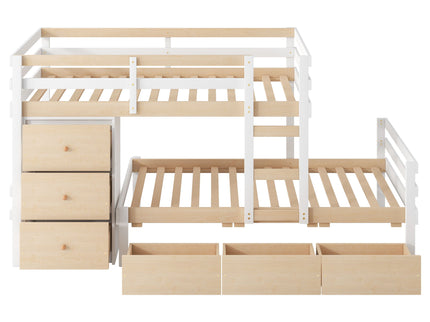 Loft Bunk Bed With Drawers And Ladder