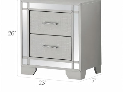 Madison - Nightstand - Silver Champagne