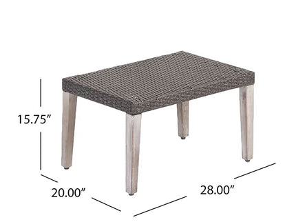 Savannah - Outdoor Wicker And Ottoman - Gray