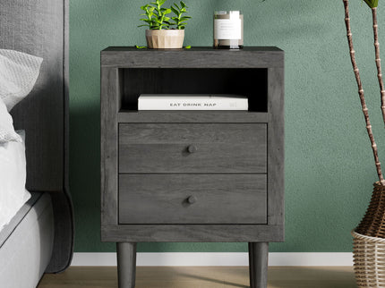 Nystrom - Mid Century Modern 2 Drawer Nightstand