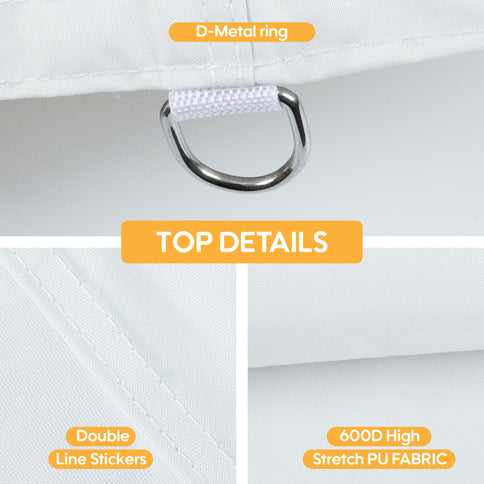 Canopy Replacement Top With 4 Pack W8 Bags, Pop Up Tent Cover Only, Frame Not Included