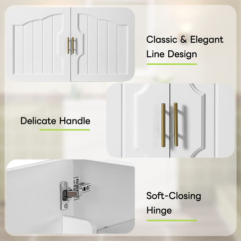 Bathroom Vanity With Sink, Cabinet With 2 Soft Closing Doors