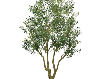 Artificial Olive Tree Large With Trunk, Indoor / Outdoor Decorative Plant For Living Room - Green