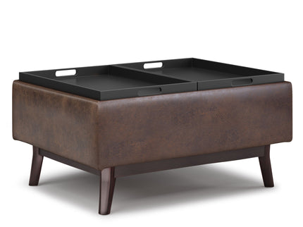 Owen - Tray Top Small Coffee Table Upholstered Storage Ottoman