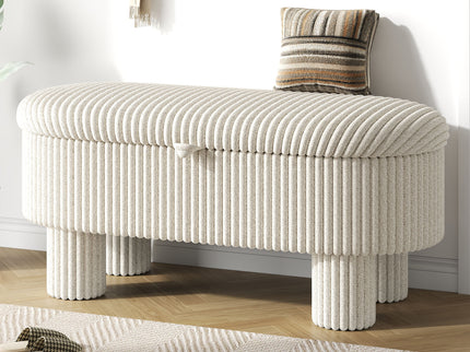 Storage Ottoman Upholstered Bench With Lift Top Storage For Bedroom