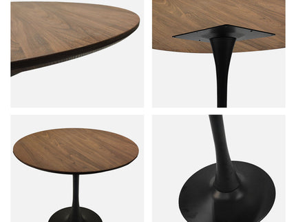 Mid-Century Round Dining Table With Pedestal Base For 2 - 4 People
