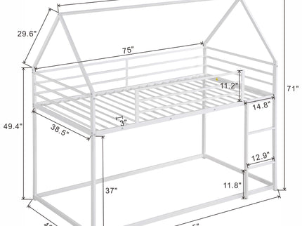 House Bunk Bed With Built In Ladder