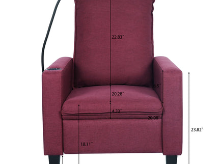 Recliner Chairs For Adults, Adjustable Recliner Sofa With Mobile Phone Holder & Cup Holder, Modern Reclining Chairs Fabric Push Back Recliner Chairs For Living Room, Bedroom
