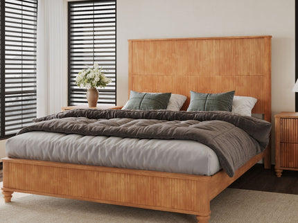Platform Bed Frame With Tall Headboard