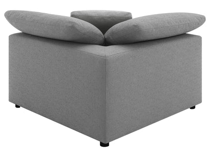 Segoura - 5 Piece Upholstered Modular Sectional With Reclined Back Pillows - Gray