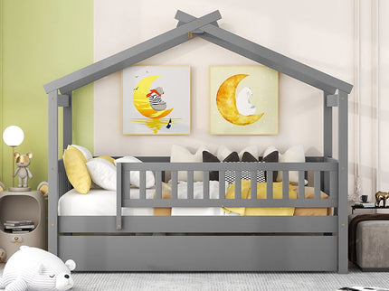 Creativity House Bed With Twin Size Trundle