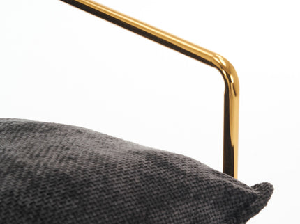 Upholstered Hanging Armchair With Arm Pocketsmetal Frame (Set of 2), Plated Craftsmanship, Crushed Foam Cushions And Skin-Friendly Woven Fabric For Living Room And Bedroom
