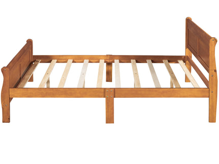 Platform Bed Frame Mattress Foundation Sleigh Bed With Headboard / Footboard / Wood Slat Suppor