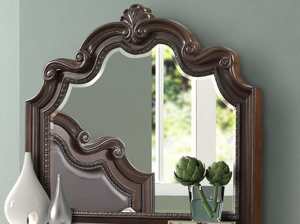 Ornate Mirror - Mahogany