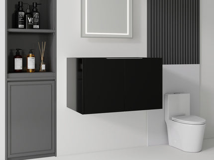 Floating Bathroom Vanity Cabinet With Soft Close Double Doors, Spacious Interior Storage, Wall Mounted, Cabinet Only