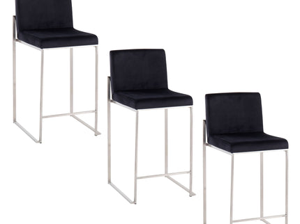Fuji - Contemporary High Back Counter Stool, Functional Design