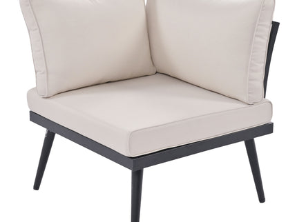 Modern Outdoor Sectional Sofa Set With Nesting Coffee Tables