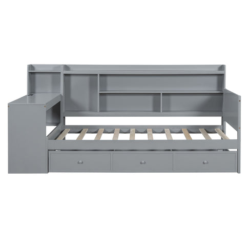 Daybed With 3 Drawers USB Ports And Desk