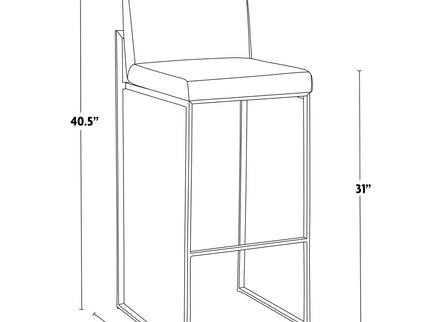 Fuji - Contemporary And Modern Elegance High Back Barstool