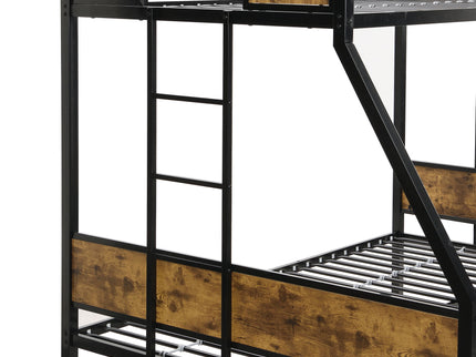 Modern Metal Bunk Bed With Dual Side Ladder And Metal Desig