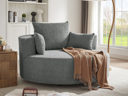 360° Swivel Accent Barrel Chair With 3 Removable Pillows For Living Room