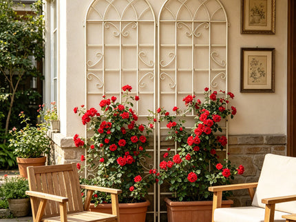 Metal Garden Rustproof Trellis For Climbing Plants Outdoor Flower Support