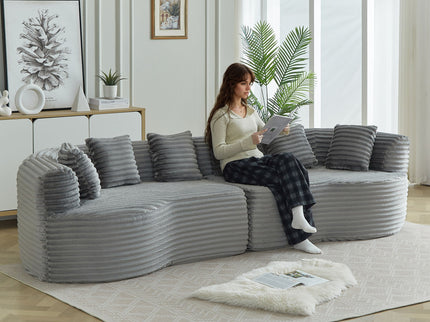 Sectional Sofa, Oversized 4 Seater With Deep Seat Design