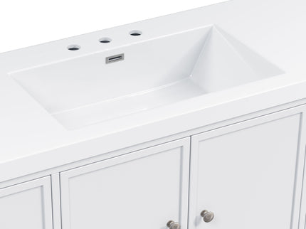 Bathroom Vanity With Separate Sink, Soft Close Doors And 4 Drawers