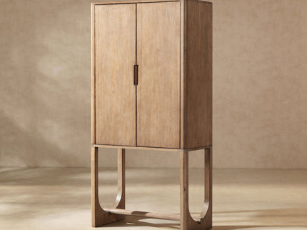 Nolan - Bar Cabinet With Wine Storage - Brown