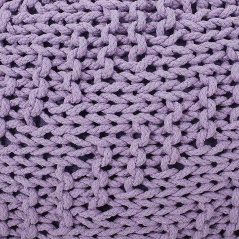 Bordeaux - Knitted Round Pouf Ottoman