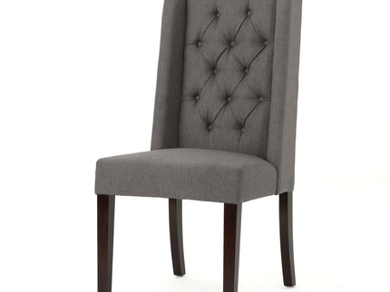 Sophisticated Tufted Dining Chair With High Back Design