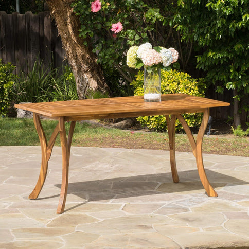 Outdoor Hermosa 7 Piece Wood Dining Set With Cushions - Teak