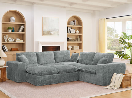 Sectional Sofa With Moveable Ottoman