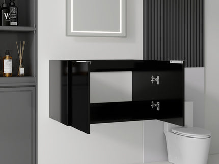Floating Bathroom Vanity Cabinet With Soft Close Double Doors, Spacious Interior Storage, Wall Mounted, Cabinet Only