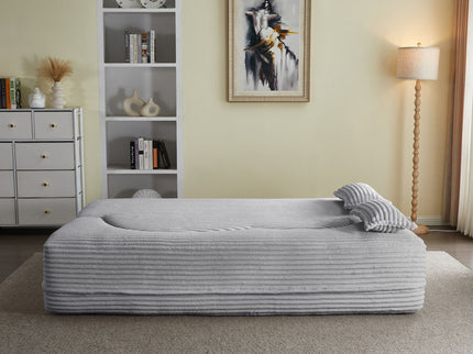 Floor Convertible Sleeper Sofa Bed With 2 Pillows