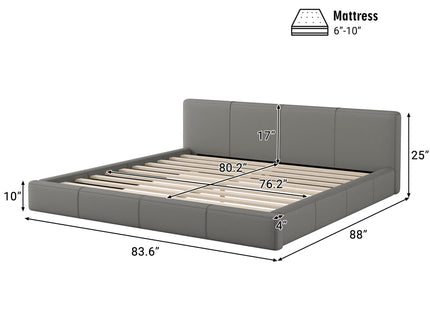 Stylish Upholstered Bed With Birch Wood Frame