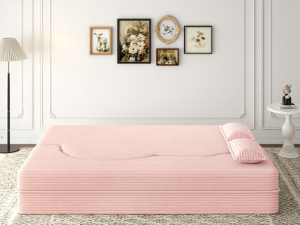 Convertible Foam-Filled Sleeper Sofa Bed With 2 Pillows