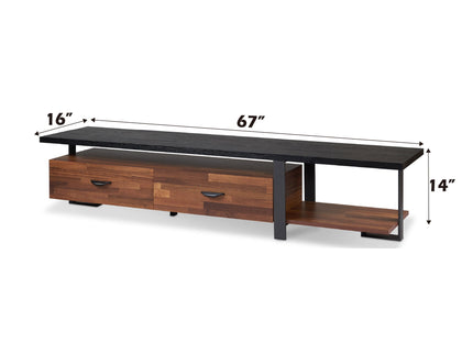 Elling - TV Stand - Walnut / Black